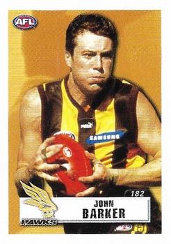 2001 ESP AFL Team & Player Stickers #182 John Barker Front